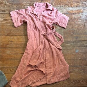 Free People Pink Wrap Dress